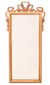 Carolina Mirror Company Gilt Bow Motif Pier Mirror