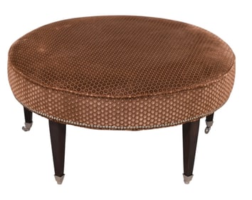 Swaim Custom Upholstered Round Ottoman