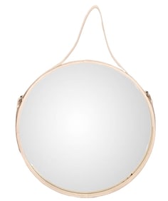 Jamie Young Co. Rugged Buff Leather Cowhide Mirror