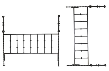 Late 20th Century French Style Metal Bed Frame