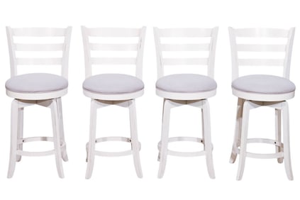 4 Custom Made Custom Upholstered Bar Stools