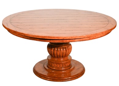 Reclaimed Cherry Round Pedestal Dining Table