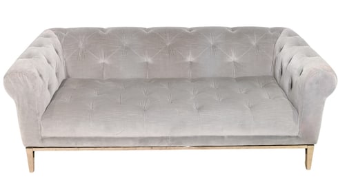 Restoration Hardware Tufted Velvet Love Seat