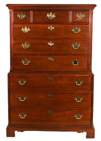 Thomasville Chippendale Mahogany Chest on Chest