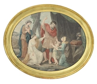 18th C Angelica Kaufman Engraving Period Frame