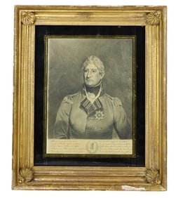 19th C Engraving Portrait LG Picton Period Frame