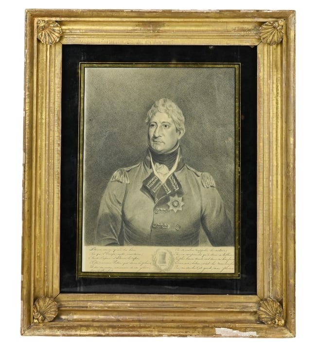 19th C Engraving Portrait LG Picton Period Frame (1 of 11)
