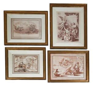 4 Engravings Charles Rogers Collection of Prints