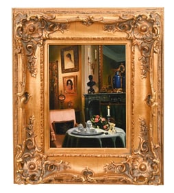 Impressionist Still Life Oil Painting Drawing Room