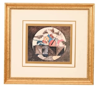 Graciela R. Boulanger Musician Colored Lithograph