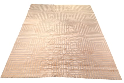 Moroccan Geometric Chenille & Wool Area Carpet