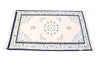 Chinese Art Deco Hand Knotted Wool Area Carpet