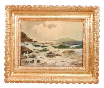 Alexander Dzigurski Signed Oil Painting Ocean Wave