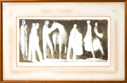 Irving Marantz Signed Lithograph At the Races