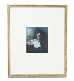 Lynn Shaler Signed Etching Titled Le Tierce