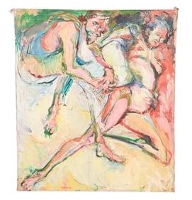 Elizabeth Silver Expressionist Acrylic Painting
