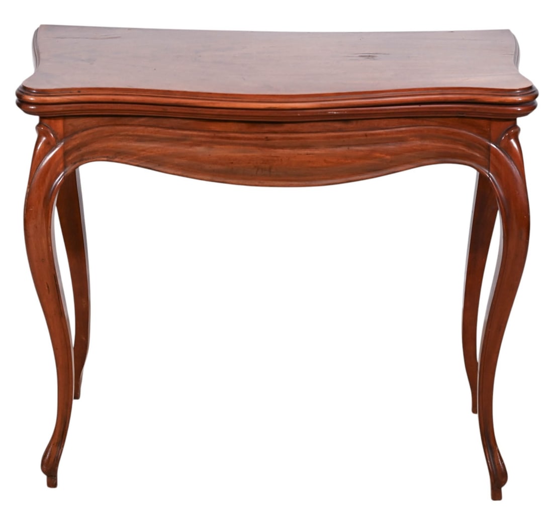 Louis Philippe Style Flip Leather Top Game Table (1 of 17)