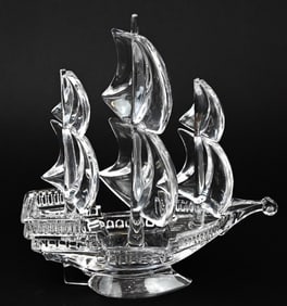 Art Glass Statue of Clipper Ship