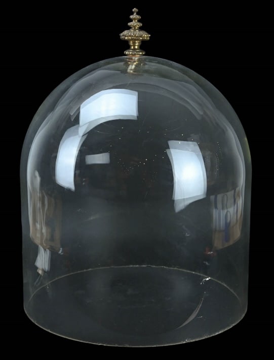 24"  Antique Hand Blown Glass Bell Jar or Clouche (1 of 8)