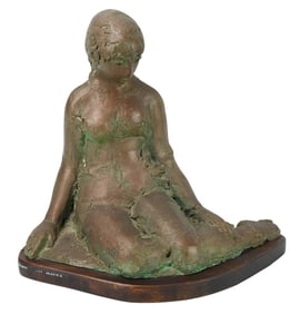 Lily Goldstein Signed Ceramic Sculpture of Nude