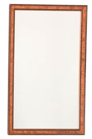 Early 21st Century Burled Maple Rectangular Mirror
