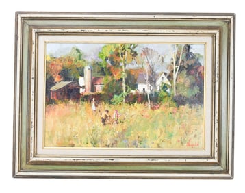 Gerald Merfeld Signed Painting Vermont Landscape