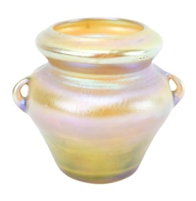 Tiffany Studios Iridescent Glass Diminutive Vase
