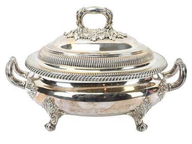 19th C T & J Creswick Sheffield Soup Tureen c 1815