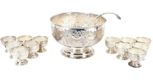 IFS England Silver Plate Punch Bowl