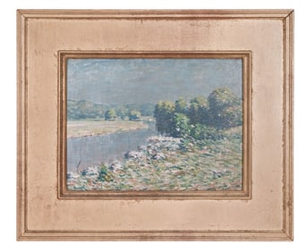 Will Howe Foote Signed Oil Painting CT River