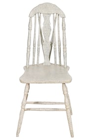 Antique Pine Hand Painted Desk Chair