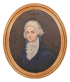 Antique General John Steele Portrait Painting