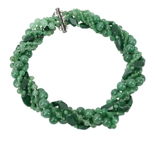 Multi Strand Beaded Jade Necklace