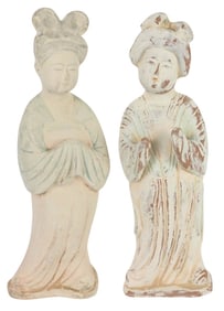 Tang Dynasty Style Asian Couple Ceramic Figurine