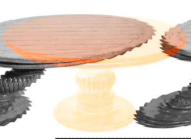 Reclaimed Cherry Round Pedestal Dining Table (1 of 14)