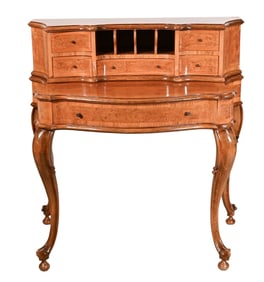 Louis XV Style Bonheur du Jour Serpentine Desk