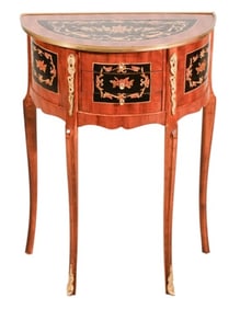 French Hand Carved Satinwood Marquetry Table