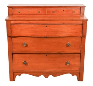 Antique Country Carved Primitive Chest of Drawers