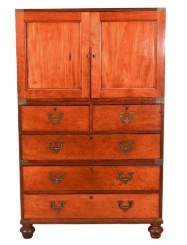 Antique Campaign Chest w/ Iron & Bronze Hardware (1 of 20)