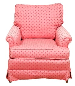 Shabby Chic Custom Upholstered Skirted Armchair