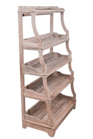 Vintage Distressed Wood Painted Shelf