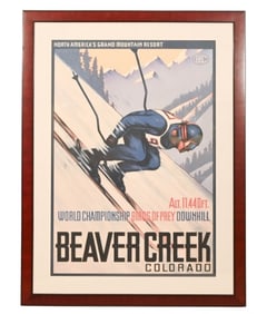 Beaver Creek Vintage Style Framed Travel Poster