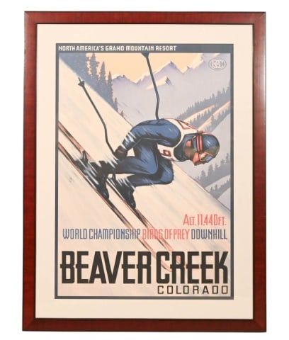 Beaver Creek Vintage Style Framed Travel Poster (1 of 11)