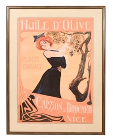 Caisson & Brocard Olive Oil Vintage Style Poster
