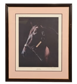 Doug Saunders Signed LE Photograph Seattle Slew