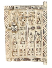 African Hand Carved and Painted Dogon Door