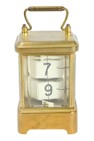 Plato Brass Carriage Flip Clock