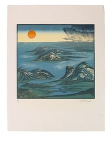 Jurgen Grenzemann Signed Woodblock Felsige Kuste