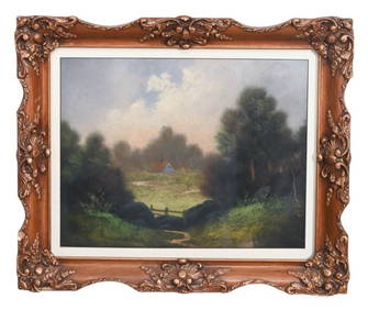 Antique 19th C Gouache Landscape Painting (1 of 14)