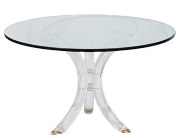 Charles Hollis Jones Tripod Lucite Round Table (1 of 11)